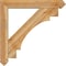 Ekena Millwork Merced Arts and Crafts Rough Sawn Bracket w/ Offset Brace, Western Red Cedar, 6"W x 34"D x 34"H BKT0604X34X34MRC03RWR - alternate 4